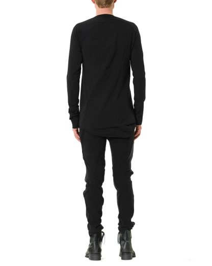 LEON EMANUEL BLANCK LEB DIS M LCT 01 Men Distortion Curved Long Sleeve T Shirt Herren langarm Tshirt cottonpesea black hide m 5