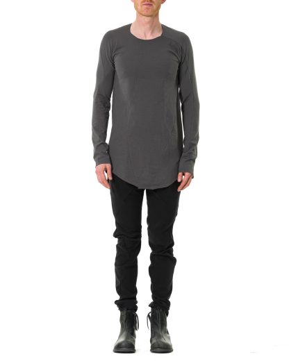 LEON EMANUEL BLANCK LEB DIS M LCT 01 Men Distortion Curved Long Sleeve T Shirt Herren langarm Tshirt cottonpesea grey hide m 3