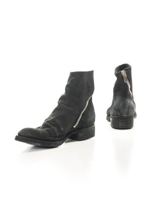 ADICIANNOVEVENTITRE A1923 AUGUSTA ST41 Men Spiral Zip Boot Herren Schuh Stiefel Shoe goodyear handmade horse culatta reverse leather black hide m 1