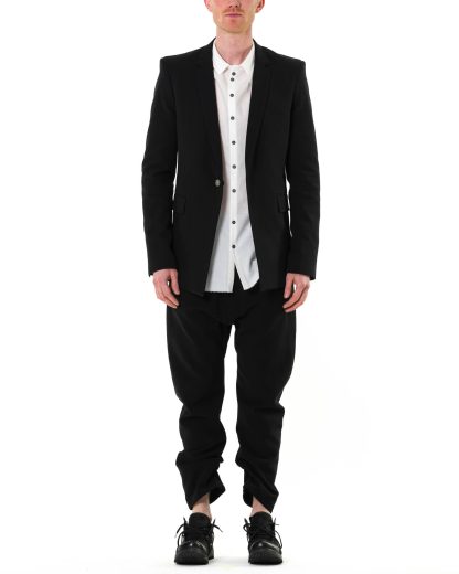 BORIS BIDJAN SABERI BBS SUIT3 F1602B men jacket suit herren blazer jacke anzug cotton stretch limited fabric black hide m 3