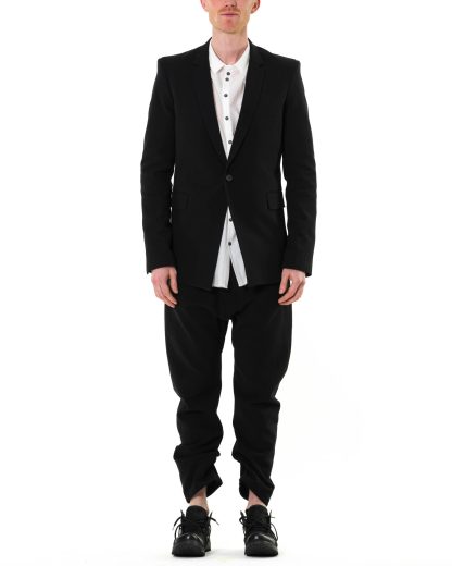BORIS BIDJAN SABERI BBS SUIT3 F1602B men jacket suit herren blazer jacke anzug cotton stretch limited fabric black hide m 4