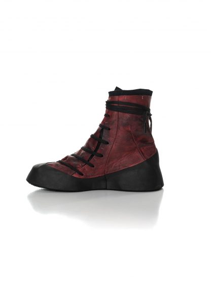 LEON EMANUEL BLANCK DIS M HTS 01 Men Distortion Featherweight High Top Sneaker blood red horse leather exclusively hide m 3