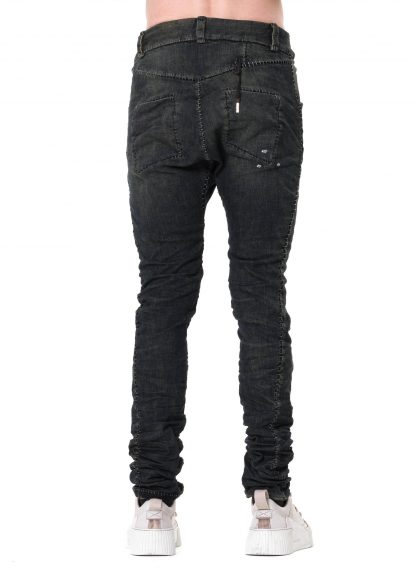 BORIS BIDJAN SABERI BBS P13HS TF FKU100002 Men Tight Fit Pants Herren Hose Jeans Trousers Fully Hand Stitched 16 hours Stone Washed Used Body Molded cotton pu dirty dark denim hide m 5