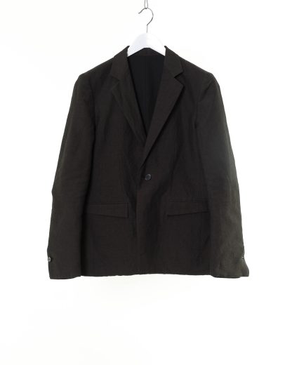 KANG MJ 001 REV LICOPIST COPLAIN Men Reversible Jekyll Hyde Jacket Herren Jacke Blazer linen cotton off black dark grey green hide m 1
