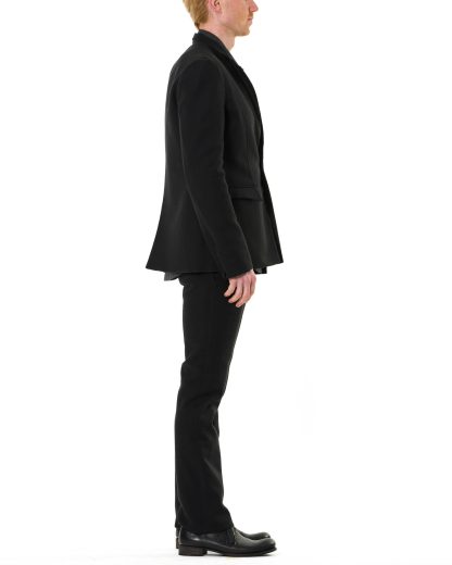 KANG MJ 001 REV LICOPIST COPLAIN Men Reversible Jekyll Hyde Jacket Herren Jacke Blazer linen cotton off black dark grey green hide m 11
