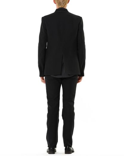 KANG MJ 001 REV LICOPIST COPLAIN Men Reversible Jekyll Hyde Jacket Herren Jacke Blazer linen cotton off black dark grey green hide m 12