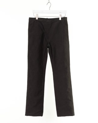 KANG MP 002 REV LICOPIST COPLAIN Men Reversible Jekyll Hyde Straight Fitted Pants Herren Hose Trousers linen cotton off black dark grey green hide m 0