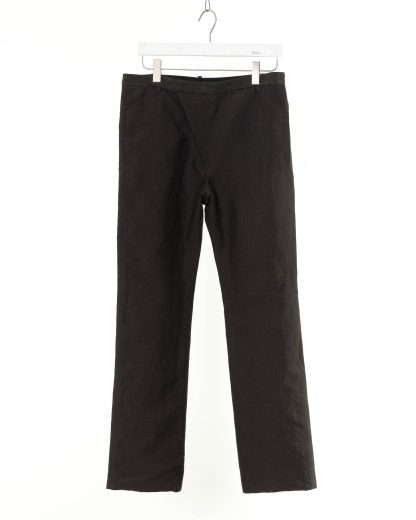 KANG MP 002 REV LICOPIST COPLAIN Men Reversible Jekyll Hyde Straight Fitted Pants Herren Hose Trousers linen cotton off black dark grey green hide m 0
