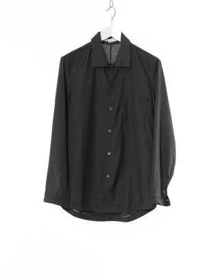 KANG MSHR 003 HNMO LINCO Men High Neck Patch Pocket Hand Stitched Hem Border Relaxed Fit Shirt cotton pa dark grey hide m 1