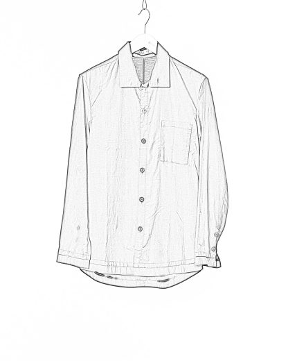 KANG MSHR 003 HNMO LINCO Men High Neck Patch Pocket Hand Stitched Hem Border Relaxed Fit Shirt cotton pa dark grey hide m 2