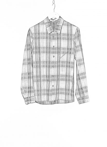 KANG MSHR 005 COCHEC ND Men Diagonal Front Pocket Med Fit Shirt Herren Hemd cotton natural dyed senape hide m 2