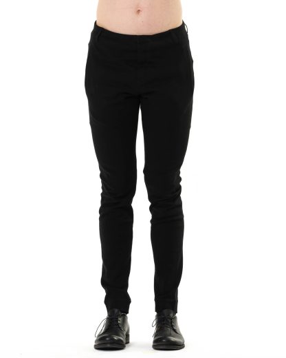 LABEL UNDER CONSTRUCTION LUC Men Slim Fit One Cut Pants 41CMPN09 ZER1 OB Herren Hose Trousers natural stretch cotton black hide m 3