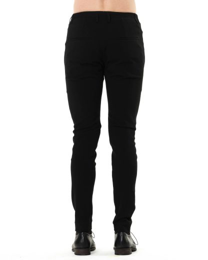 LABEL UNDER CONSTRUCTION LUC Men Slim Fit One Cut Pants 41CMPN09 ZER1 OB Herren Hose Trousers natural stretch cotton black hide m 5