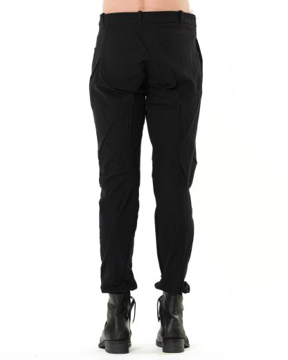 LEON EMANUEL BLANCK LEB DIS M FLP3 01 Men Distortion Fitted Long Pants Herren Hose Trousers super elastic viscose linen ea black hide m 5