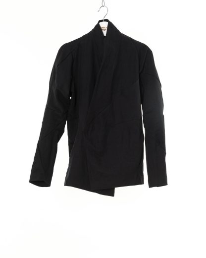 LEON EMANUEL BLANCK LEB DIS M SB 01 Men Distortion Short Blazer Jacket Herren Jacke super elastic viscose linen ea black hide m 1