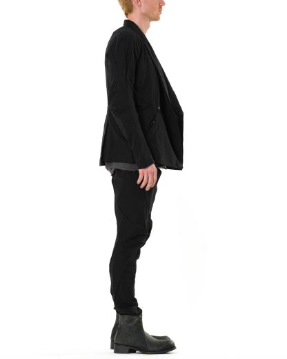 LEON EMANUEL BLANCK LEB DIS M SB 01 Men Distortion Short Blazer Jacket Herren Jacke super elastic viscose linen ea black hide m 5