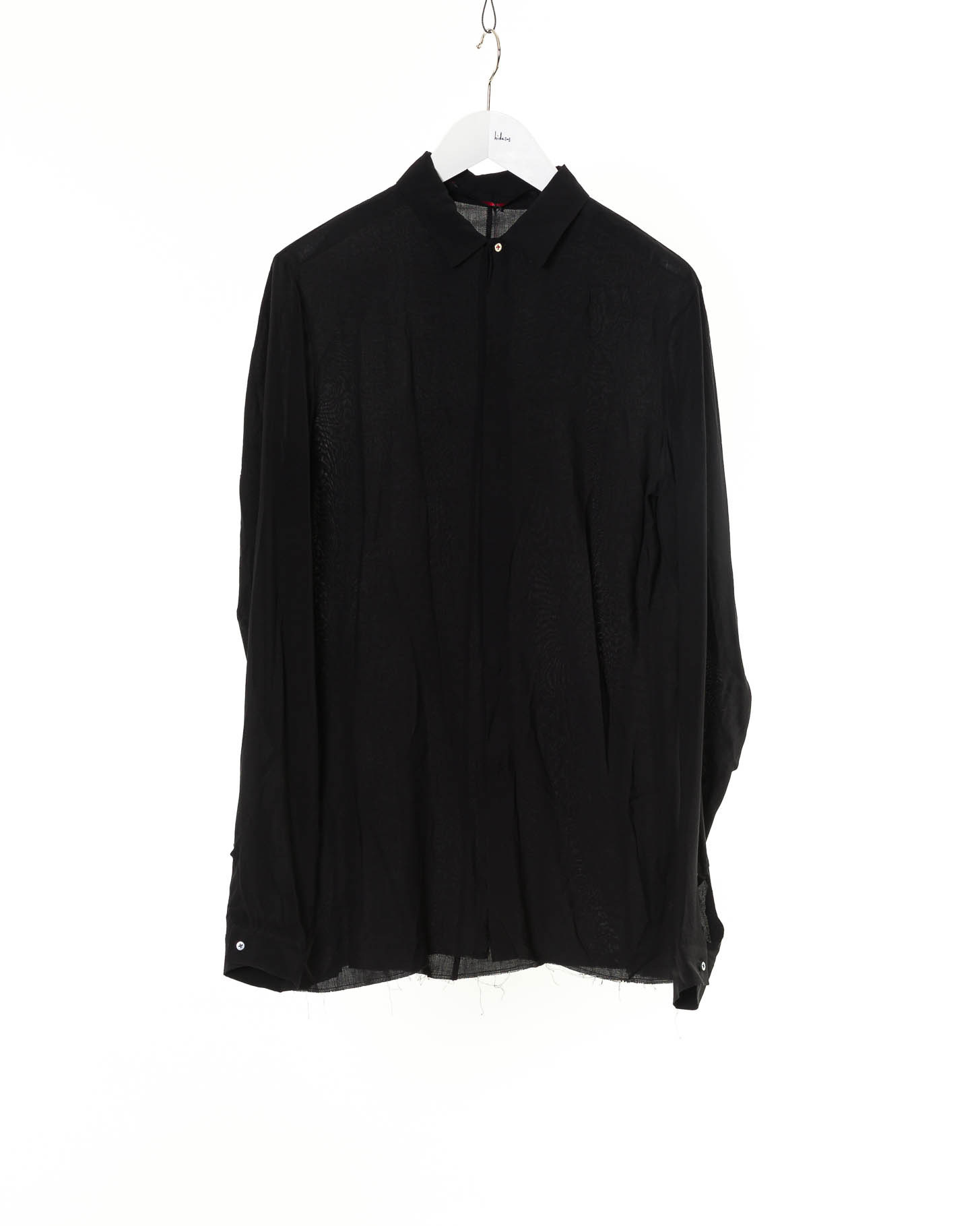 hide-m | M.A+ Men Fitted Shirt H102, black bamboo