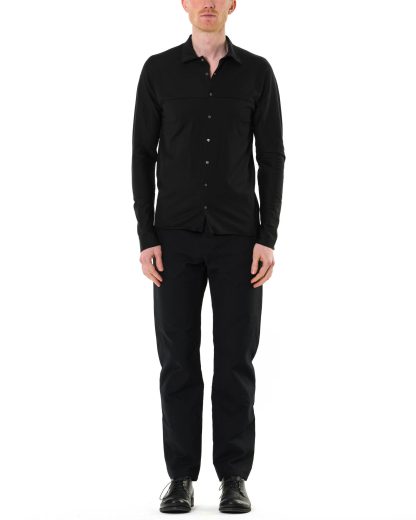 MA MACROSS Maurizio Amadei T211DPB JCL10 Men One Piece Short Sleeve Buttoned Tshirt Herren shirt hemd tee cotton black hide m 3