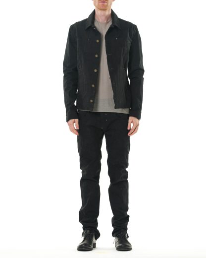 MA Maurizio Amadei J250 CP5 Men Trucker Jacket Herren Jacket black cotton hide m 10