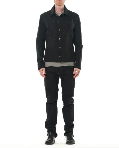 MA Maurizio Amadei J250 CP5 Men Trucker Jacket Herren Jacket black cotton hide m 11