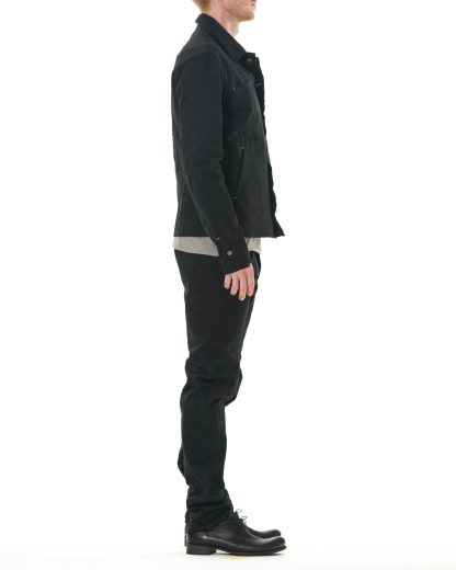 MA Maurizio Amadei J250 CP5 Men Trucker Jacket Herren Jacket black cotton hide m 12