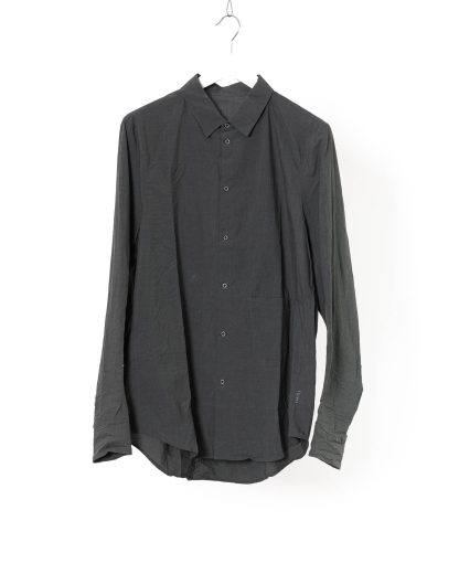 TAICHI MURAKAMI Men Displacement Inside Shirt Herren Hemd cotton dark grey hide m 1