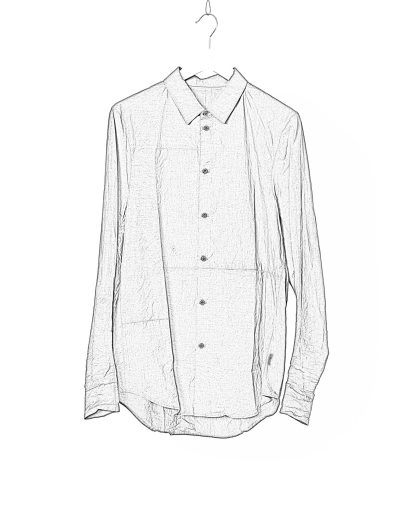TAICHI MURAKAMI Men Displacement Inside Shirt Herren Hemd cotton dark grey hide m 2