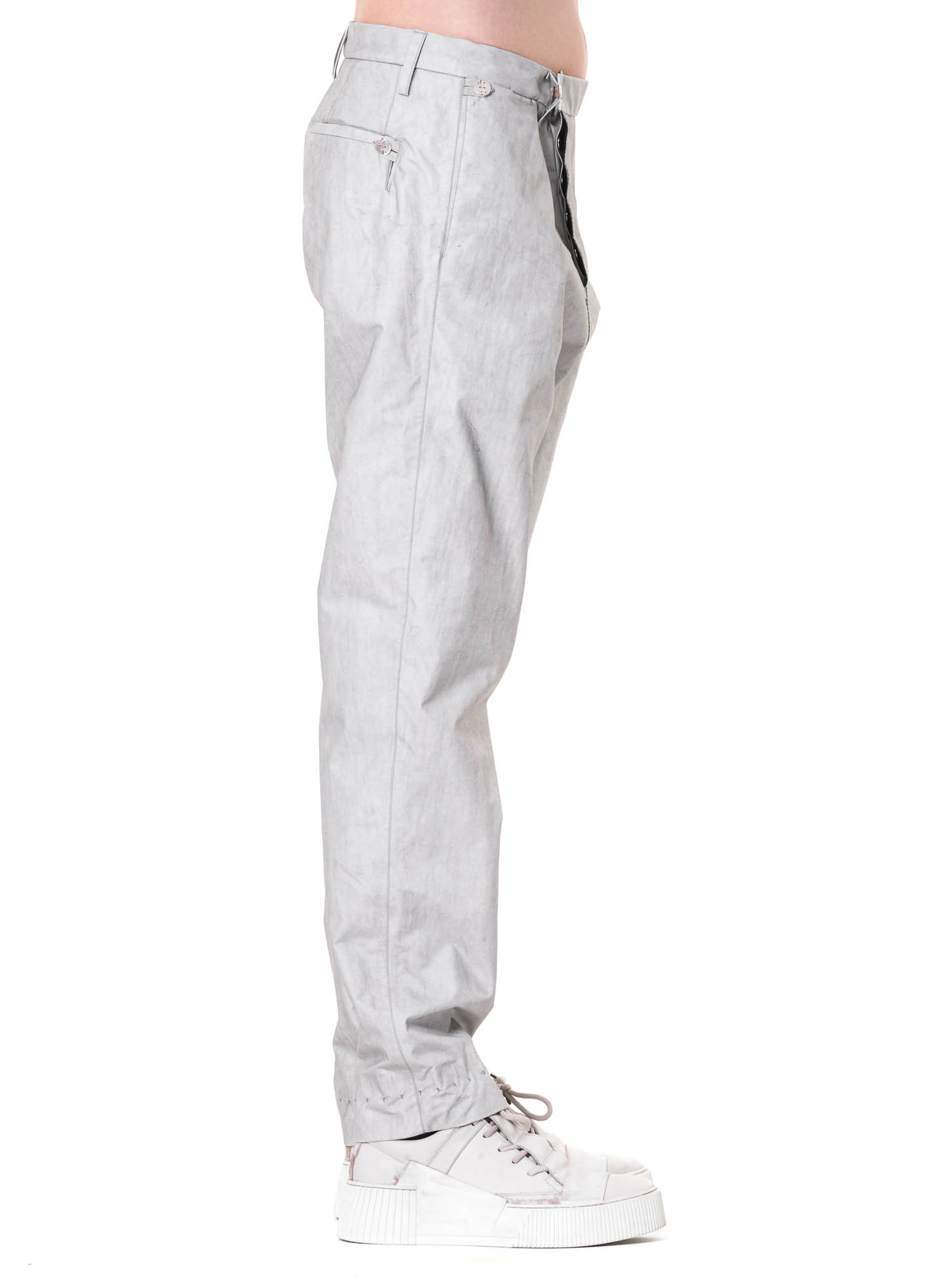 hide-m  TAICHI MURAKAMI L-P L/C Trousers Origami, dusty white
