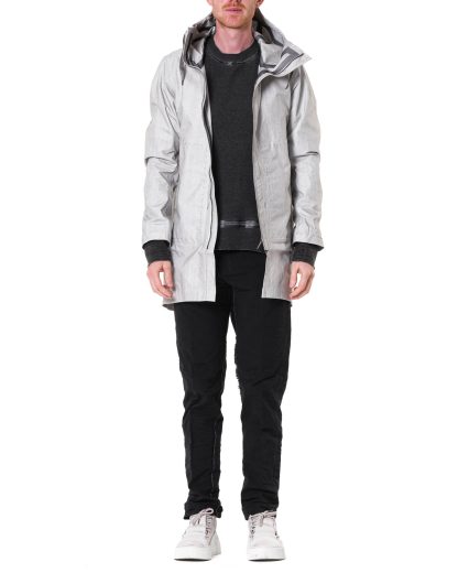 Taichi Murakami Men Mountain Parka Foldable Origami Sleeve Jacket Herren Jacke waterproof 3 layer nylon dusty white hide m 10