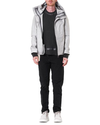 Taichi Murakami Men Mountain Parka Foldable Origami Sleeve Jacket Herren Jacke waterproof 3 layer nylon dusty white hide m 4