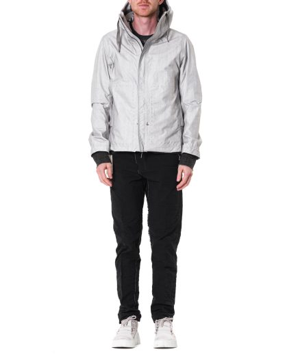 Taichi Murakami Men Mountain Parka Foldable Origami Sleeve Jacket Herren Jacke waterproof 3 layer nylon dusty white hide m 5