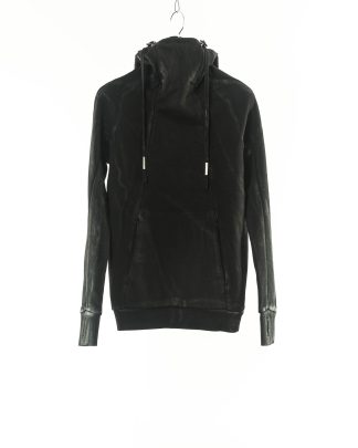 BORIS BIDJAN SABERI HOODY2 FTT00011 Men Hoody Sweater Herren Pulli Pullover vinyl coated cotton black hide m 1
