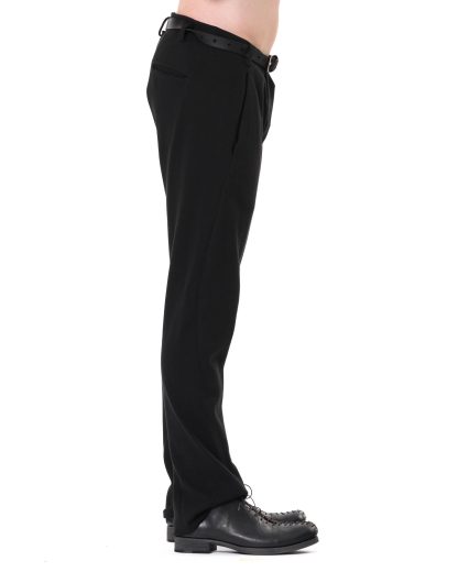 MACROSS MA Maurizio Amadei Men 3 Pocket Tight Pants P1 JM4 Herren Hose Trousers cotton jersey black hide m 4