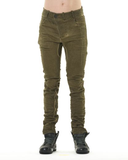 BORIS BIDJAN SABERI P13TF FKU10004 men pants herren hose jeans exclusively cotton pu dark oak hide m 3