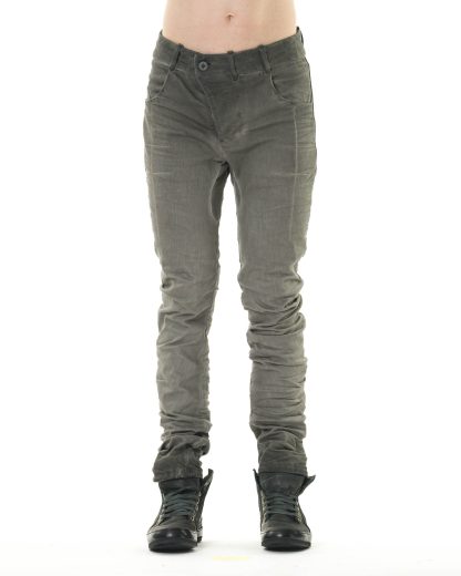 BORIS BIDJAN SABERI P13TF FKU10004 men pants herren hose jeans exclusively cotton pu faded dark grey hide m 3