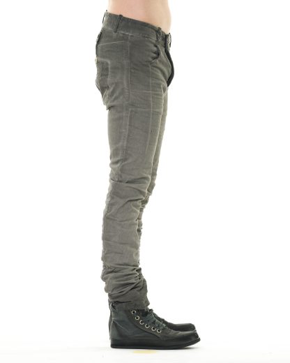 BORIS BIDJAN SABERI P13TF FKU10004 men pants herren hose jeans exclusively cotton pu faded dark grey hide m 4