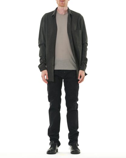 MA Maurizio Amadei H221 MJP1 Men Medium Fit Shirt 1 Front Pocket Herren Hemd cotton jersey carbon hide m 3