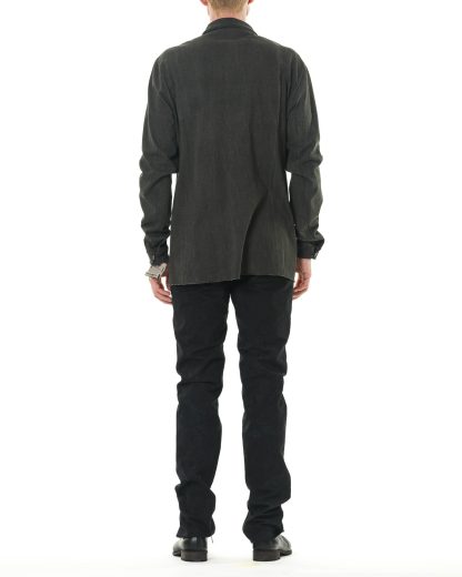 MA Maurizio Amadei H221 MJP1 Men Medium Fit Shirt 1 Front Pocket Herren Hemd cotton jersey carbon hide m 6