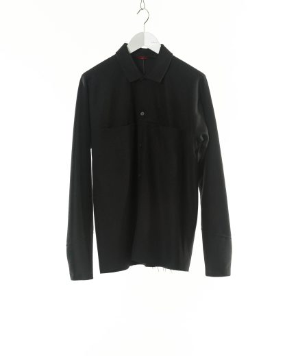 MA Maurizio Amadei H250DB WVPK Men 2 Pocket One Piece Med Fit Shirt Herren Hemd Virgin Wool Cashmere black hide m 1