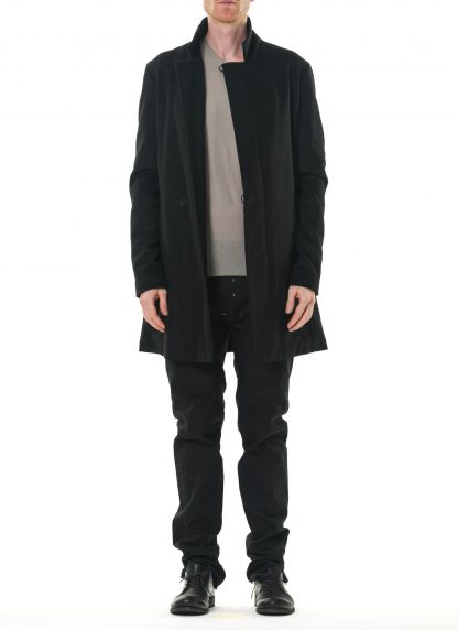 MA Maurizio Amadei J125LZ WVPK Men Vertical Pockets Fitted Long Jacket With Zip Herren Jacke Mantel Coat virgin wool polyamide cashmere black hide m 3