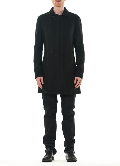 MA Maurizio Amadei J125LZ WVPK Men Vertical Pockets Fitted Long Jacket With Zip Herren Jacke Mantel Coat virgin wool polyamide cashmere black hide m 4