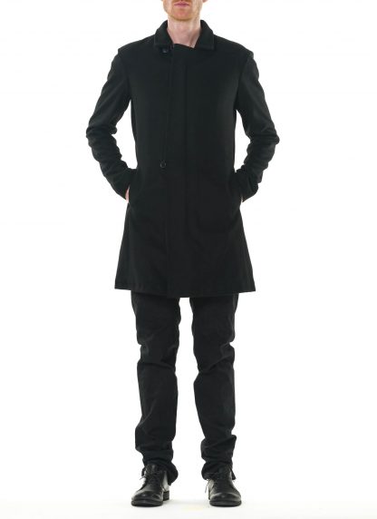 MA Maurizio Amadei J125LZ WVPK Men Vertical Pockets Fitted Long Jacket With Zip Herren Jacke Mantel Coat virgin wool polyamide cashmere black hide m 5