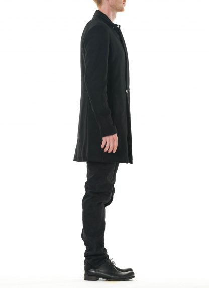 MA Maurizio Amadei J125LZ WVPK Men Vertical Pockets Fitted Long Jacket With Zip Herren Jacke Mantel Coat virgin wool polyamide cashmere black hide m 6
