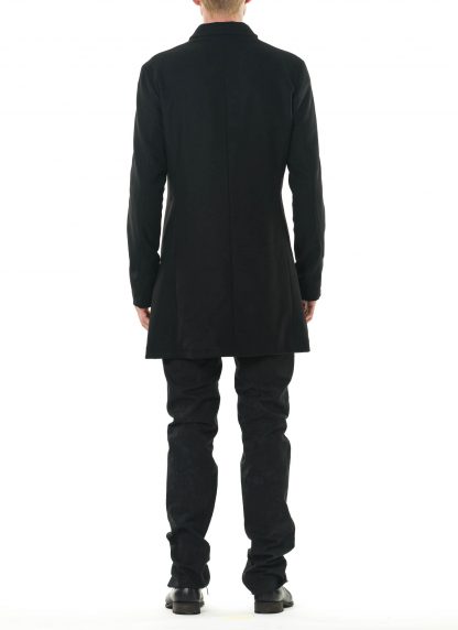 MA Maurizio Amadei J125LZ WVPK Men Vertical Pockets Fitted Long Jacket With Zip Herren Jacke Mantel Coat virgin wool polyamide cashmere black hide m 7