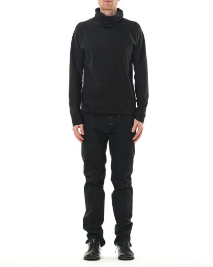 MA Maurizio Amadei T211DN JM11 Men One Piece Turtle Neck Long Sleeve T Shirt cotton jersey black hide m 3