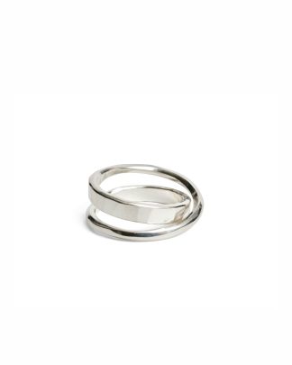 werkstatt munchen m1726 ring flat crossed herren ring damen schmuck jewelry jewellery 925 sterling silver hide m 1