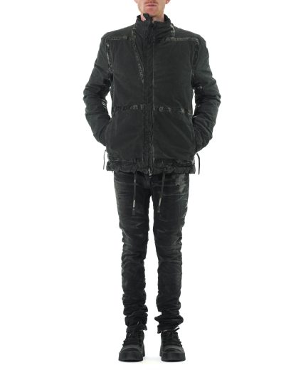 BORIS BIDJAN SABERI PADDED JACKET1.ST FDA10003 men reversible primaloft jacket herren winter jacke seam taped cotton dark grey hide m 10
