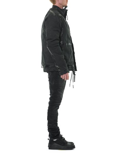 BORIS BIDJAN SABERI PADDED JACKET1.ST FDA10003 men reversible primaloft jacket herren winter jacke seam taped cotton dark grey hide m 11
