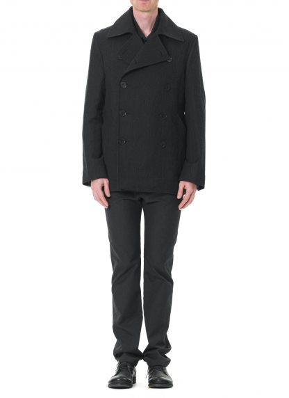 KANG MC 003 LY LIWO Layer Vent Peacoat Coat Herren Jacke Mantel lana wool cotton off black hide m 4