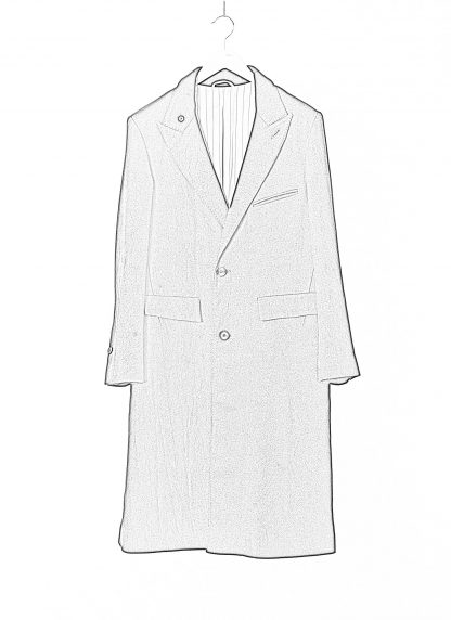 KANG MC 005 L LY WOTWIL Men Layer Vent Suit Coat Herren Mantel lana wool linen black hide m 2